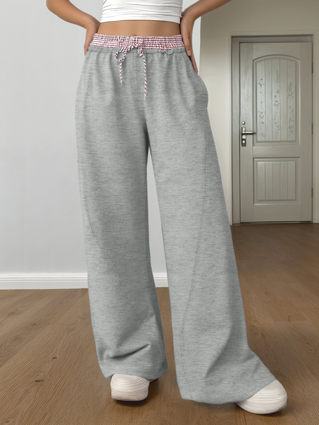 Wide Leg Drawstring Lounge Sweatpants for Women
