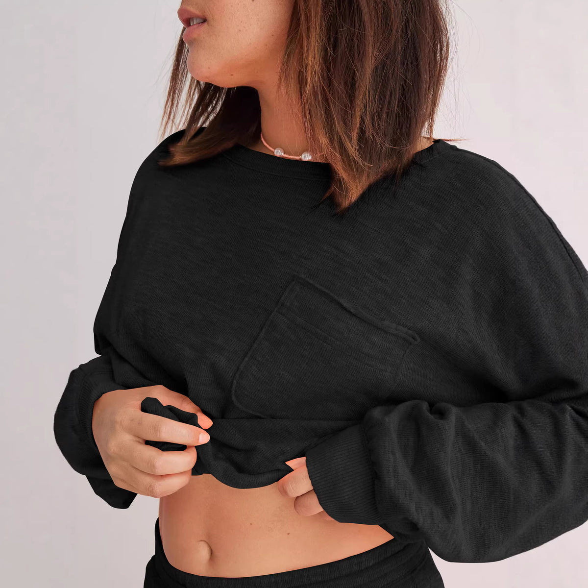 Womens Oversized Crewneck Streetwear Sweatshirt Top