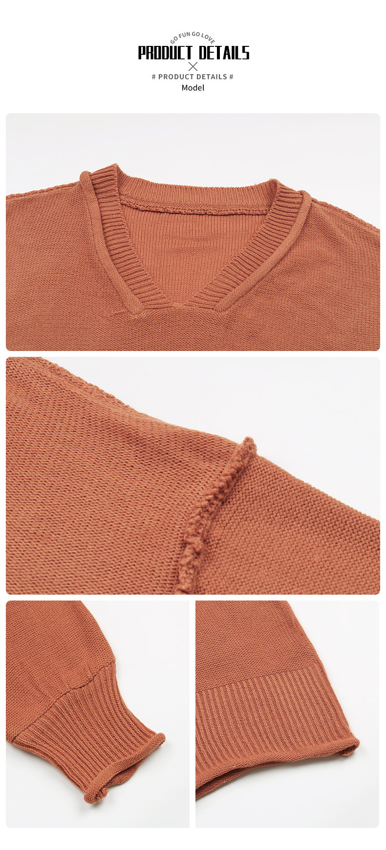 Long-sleeved Solid Color European and American Sweater