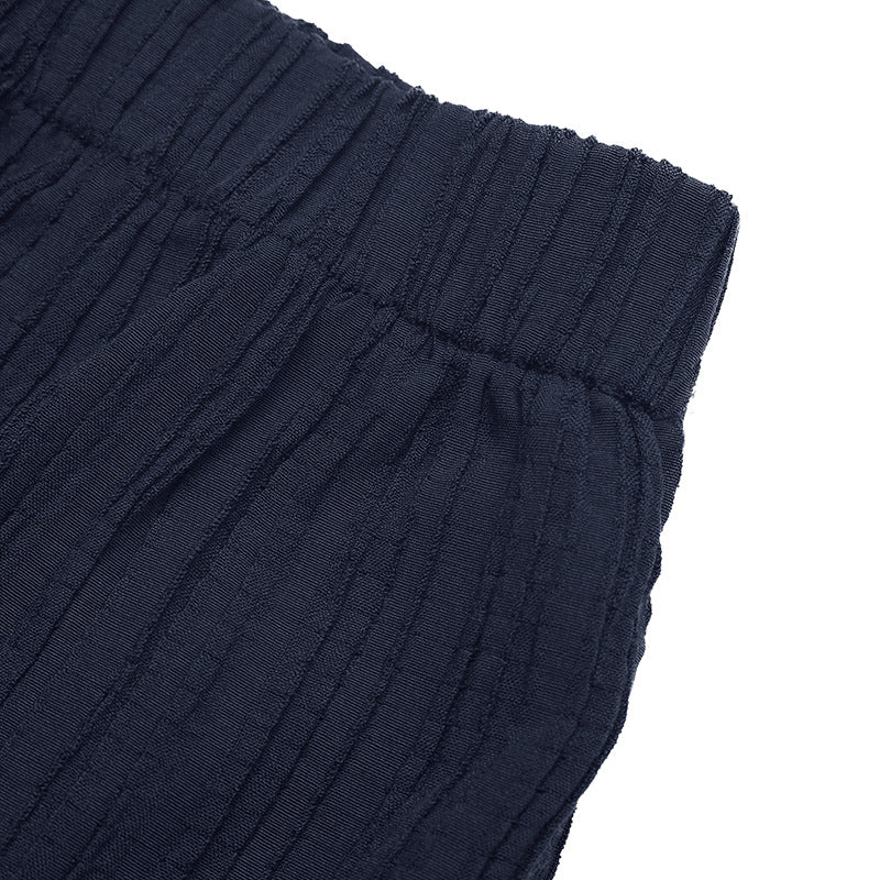 Strapless Smocked Ruffle Top Wide Leg Pants Set