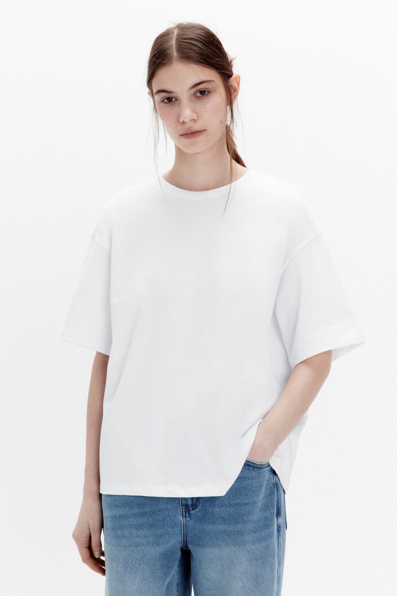 Oversized Cotton Tee Relaxed Fit Casual Streetwear