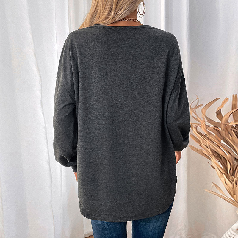 Women's Long-sleeved Cross-border Crew Neck Pullover Sweater