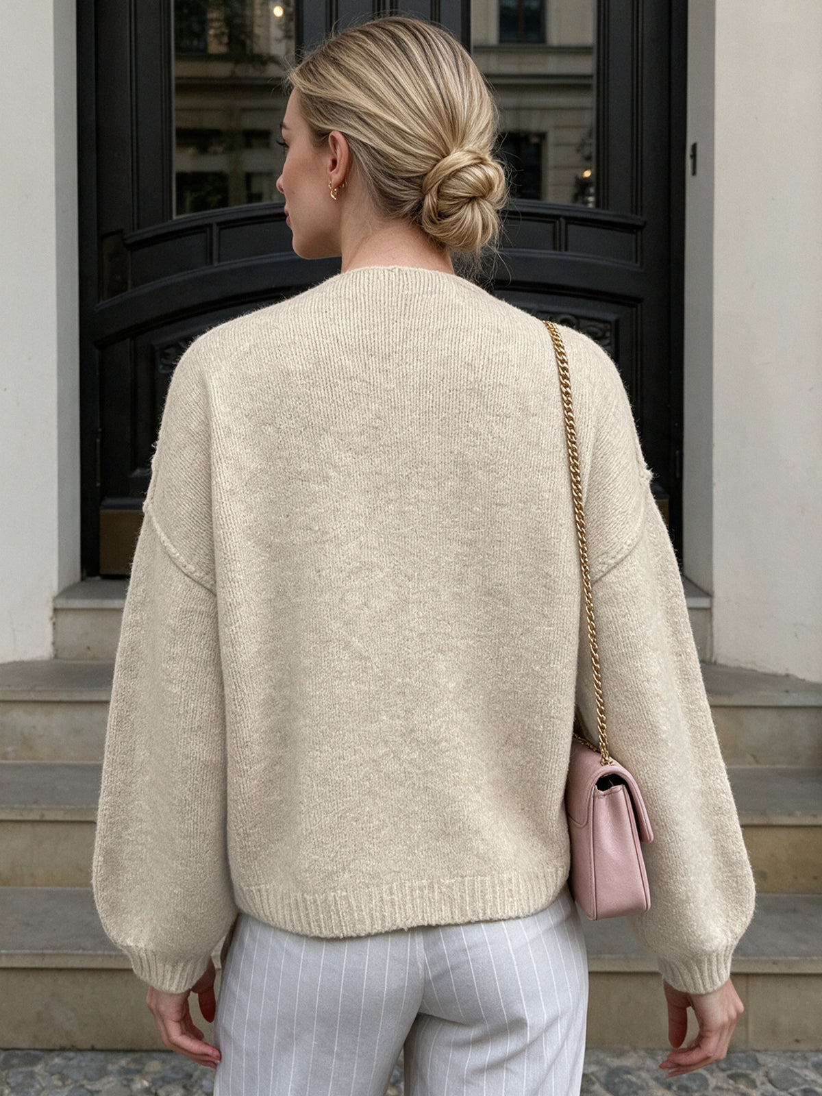 Women's Oversized Chunky Knit Open Front Cardigan Sweater