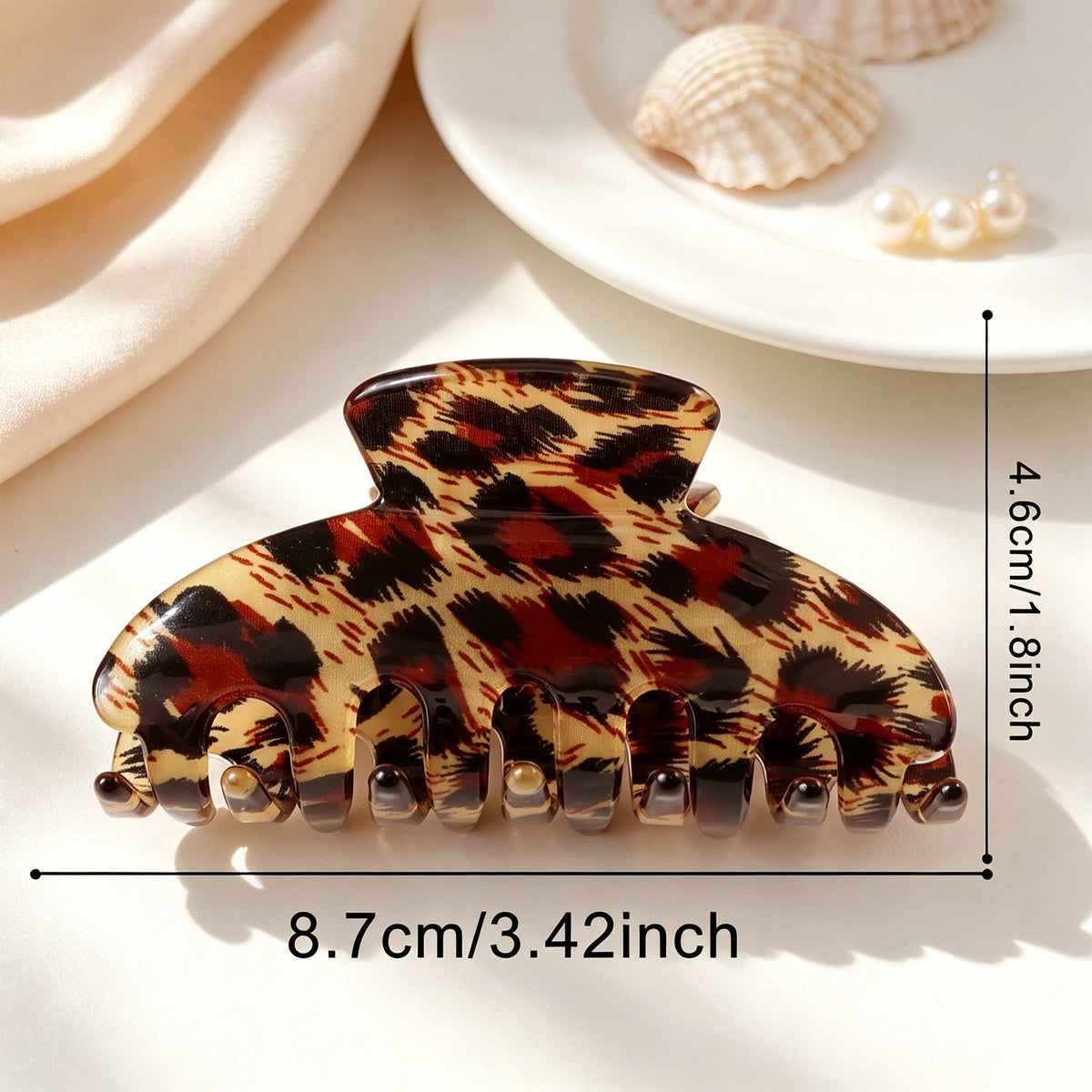 Leopard Print Hair Claw Clip