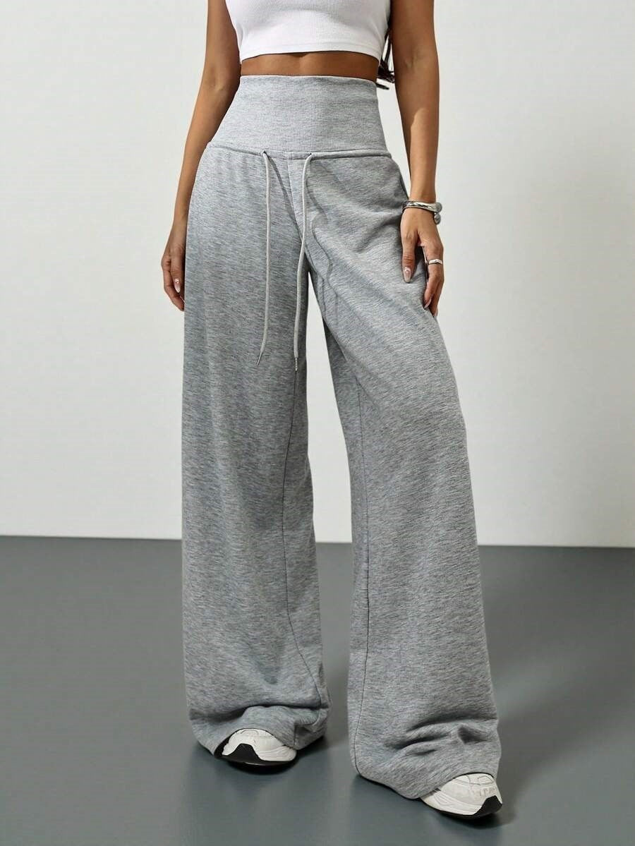Women's High Waist Wide Leg Sweatpants Drawstring Pants