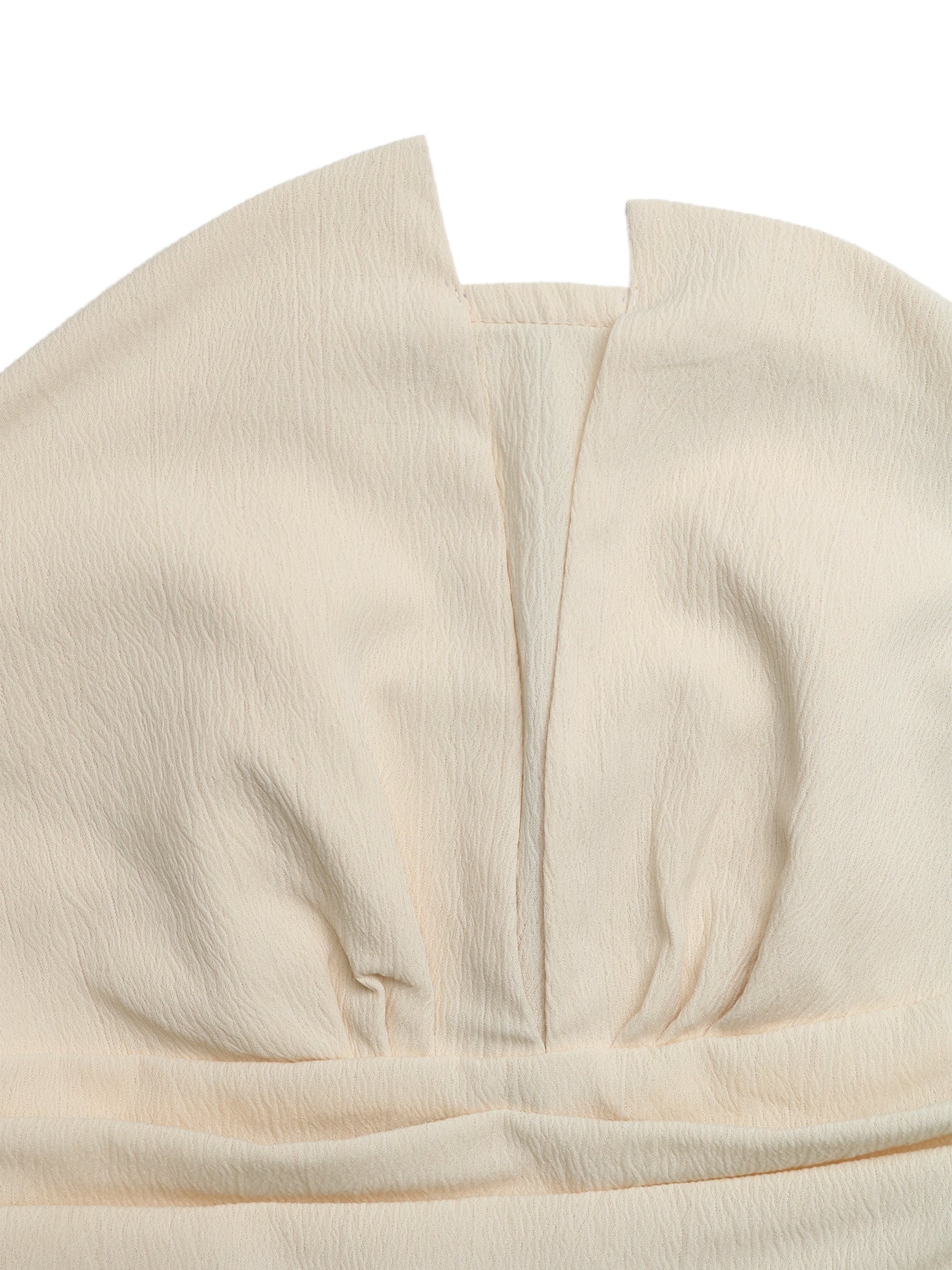Solid Textured Romper Elegant Strapless Pleated