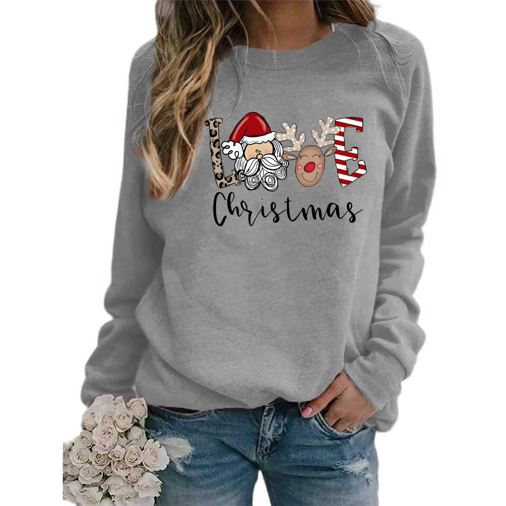 Women's Oversized Christmas Graphic Crewneck Sweatshirt