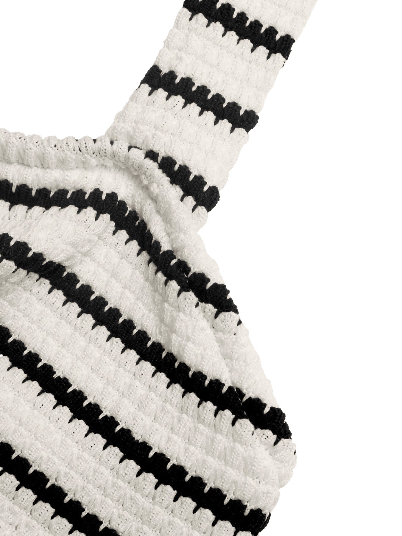 Striped Crochet Dress Resort Halter Cutout Bodycon Mini