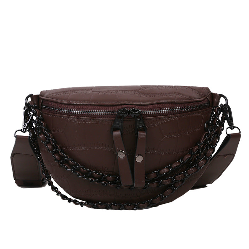 Women's Waist Bag with Wide Shoulder Strap  Small Bouncy Bag