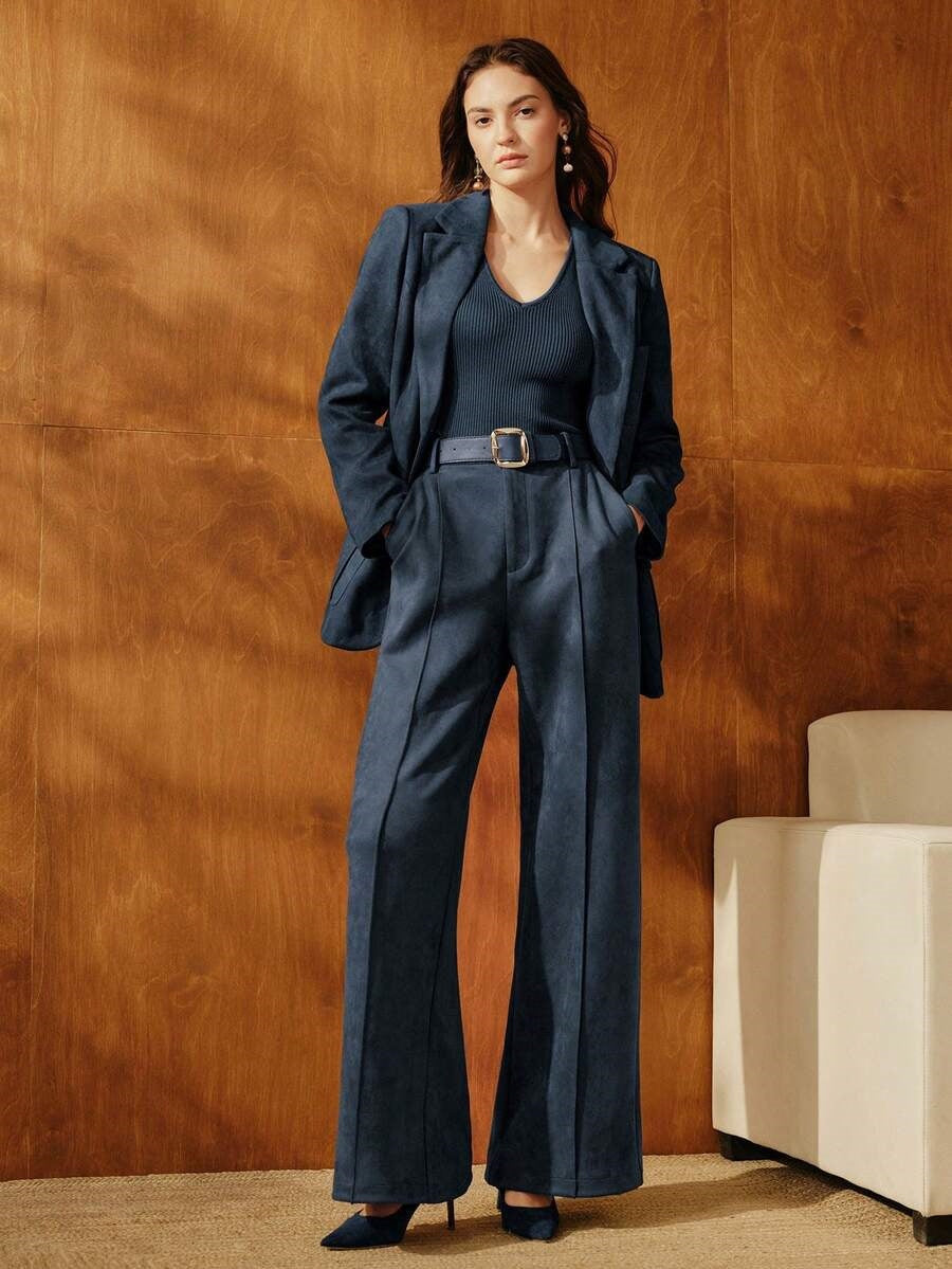 Women's High Waist Wide Leg Dress Pants Vintage Workwear