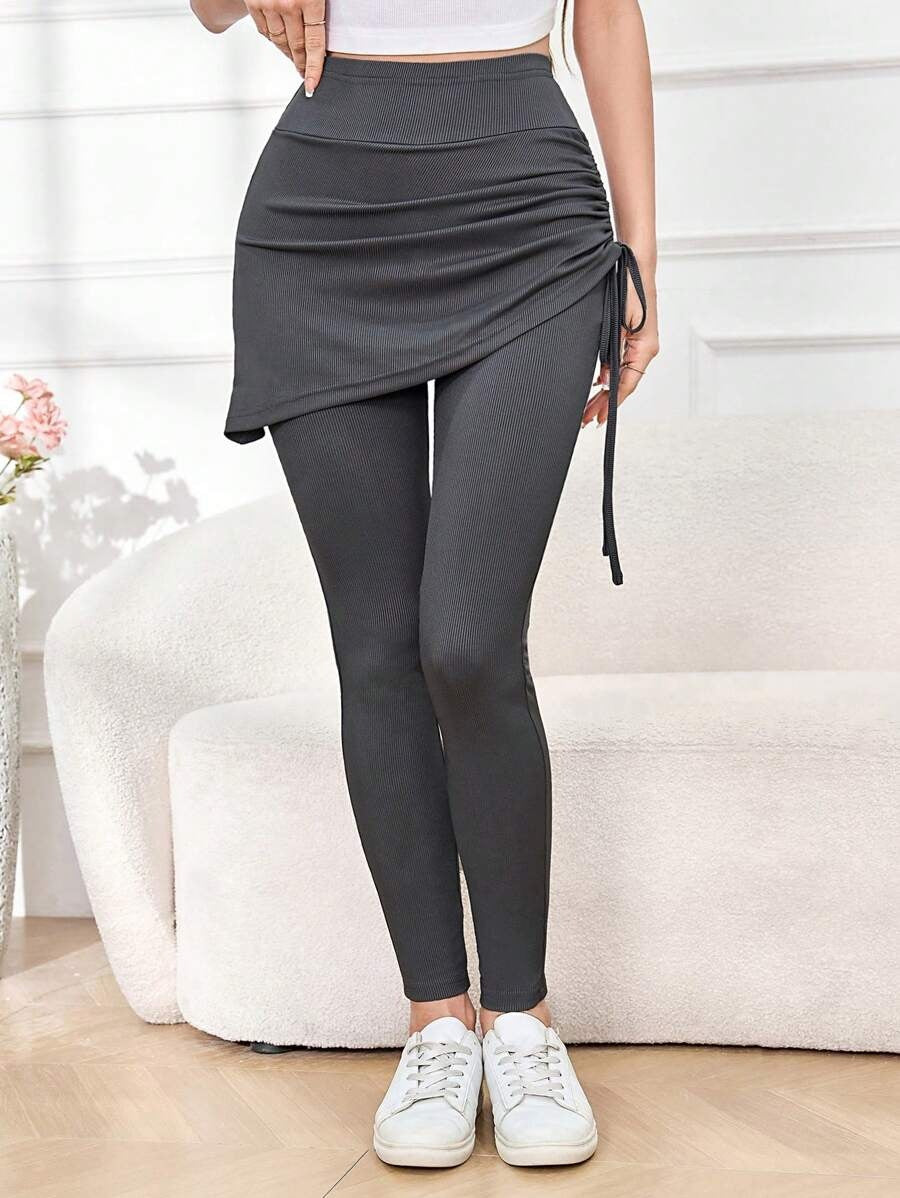 High Waist Skirted Leggings Tummy Control Yoga Pants