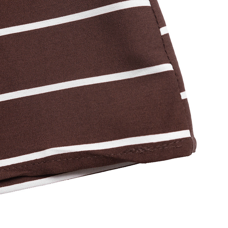 Striped Polyester Maxi Dress Resort Spaghetti Strap