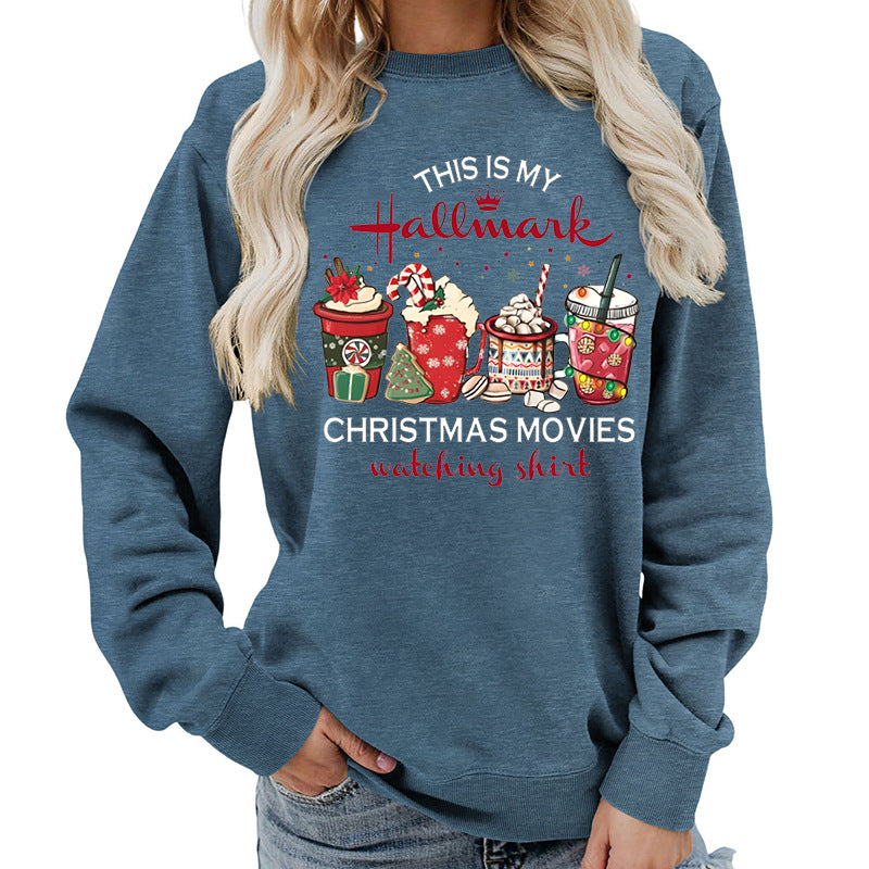 Women's Oversized Hallmark Christmas Graphic Sweatshirt