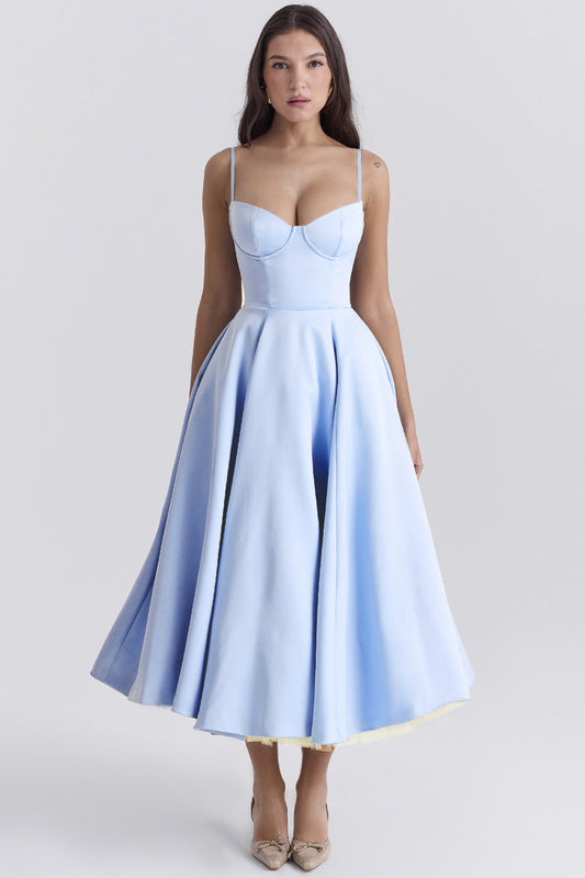 French-Inspired Tulle Princess Dress Double-Layer Cami Maxi Dress