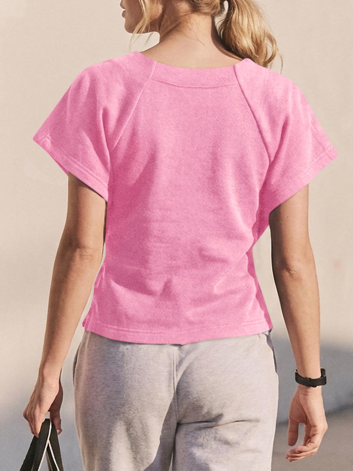 Solid Tie Waist Blouse Oversized Boutique Peplum Top