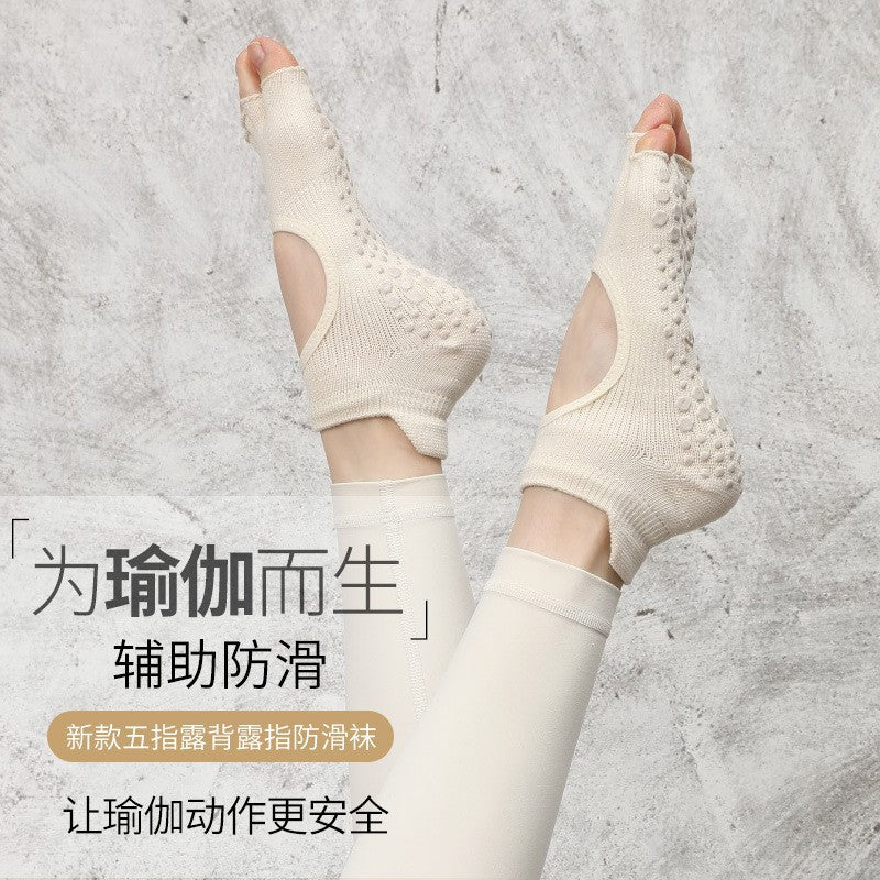 Pilates Grip Toe Socks Women Non Slip Low Cut Workout Socks