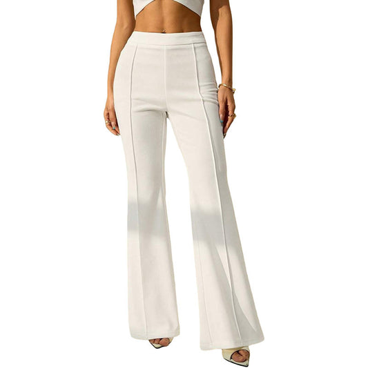 High Waisted Wide Leg Straight Pants Business Trousers