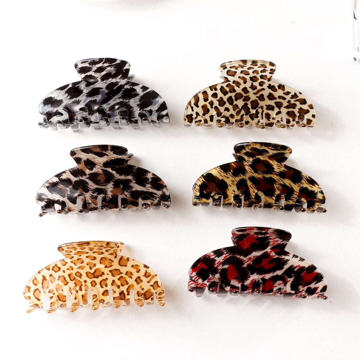 Leopard Print Hair Claw Clip