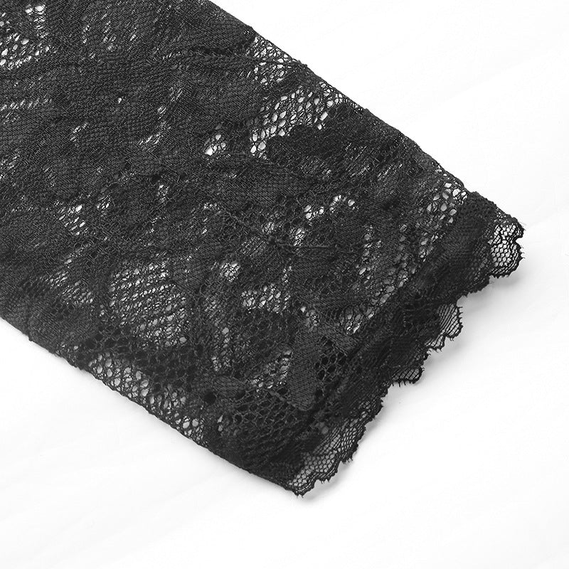 Lace Bodysuit Long Sleeve Backless Sexy Clubwear