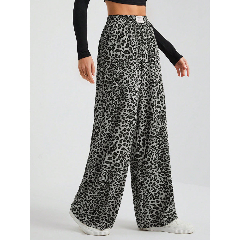 Plaid Wide Leg Drawstring Lounge Pants