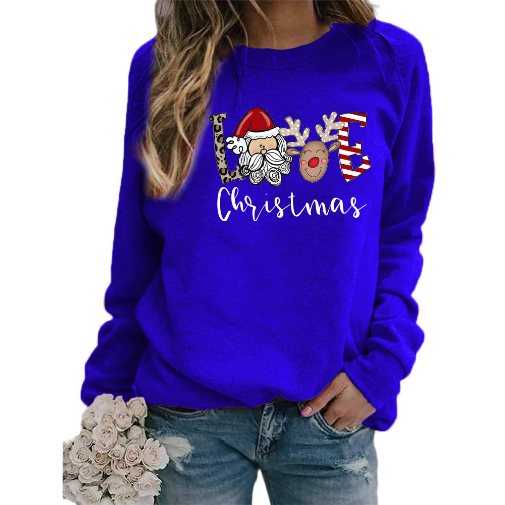 Women's Oversized Christmas Graphic Crewneck Sweatshirt