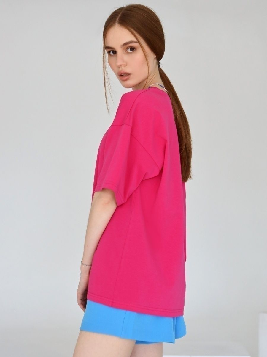 Solid Oversized T Shirt Loose Fit Crewneck Casual Tee