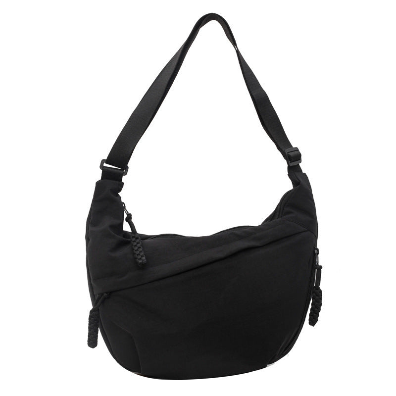 Olive Crossbody Moon Sling Bag Casual Nylon Shoulder Purse