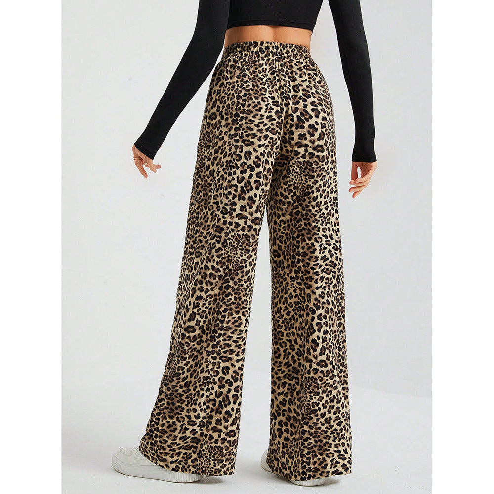 Plaid Wide Leg Drawstring Lounge Pants