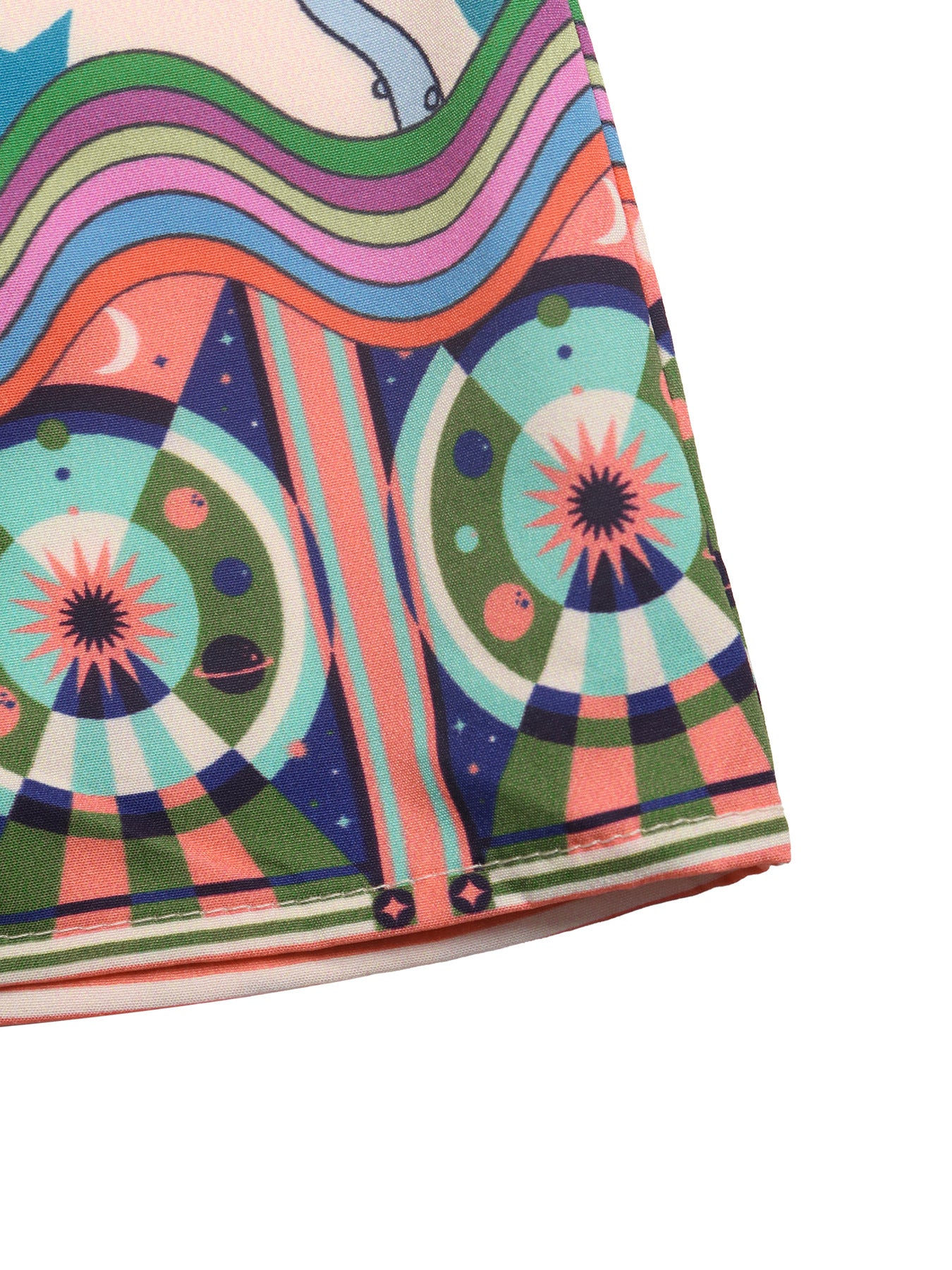 Printed Polyester Romper Boho Strapless Smocked