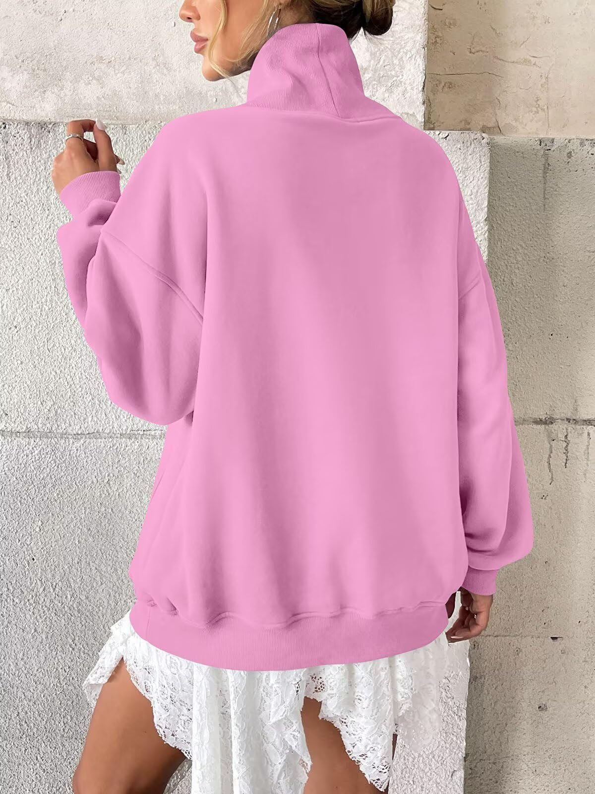 Cowlneck Pullover Sweatshirt Boutique Oversized Casual