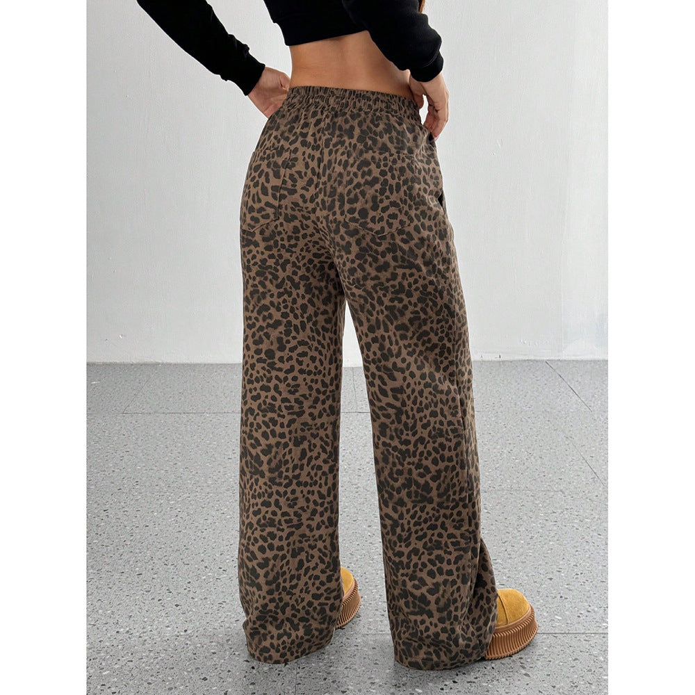 Plaid Wide Leg Drawstring Lounge Pants