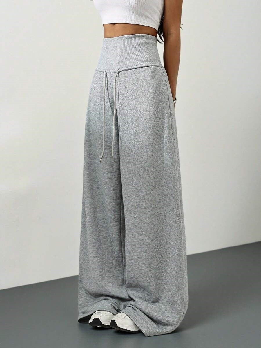 Women's High Waist Wide Leg Sweatpants Drawstring Pants