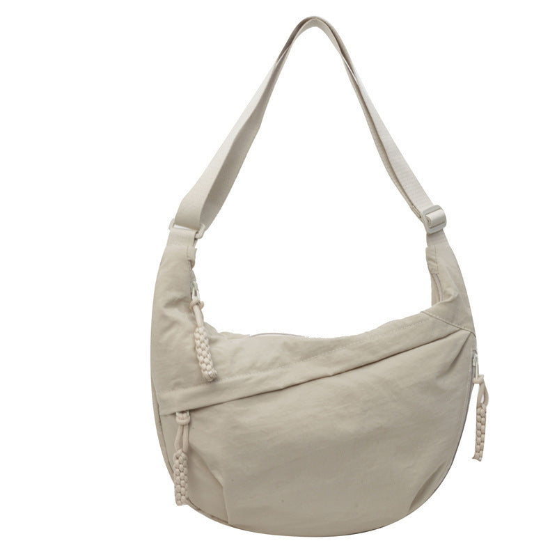 Olive Crossbody Moon Sling Bag Casual Nylon Shoulder Purse