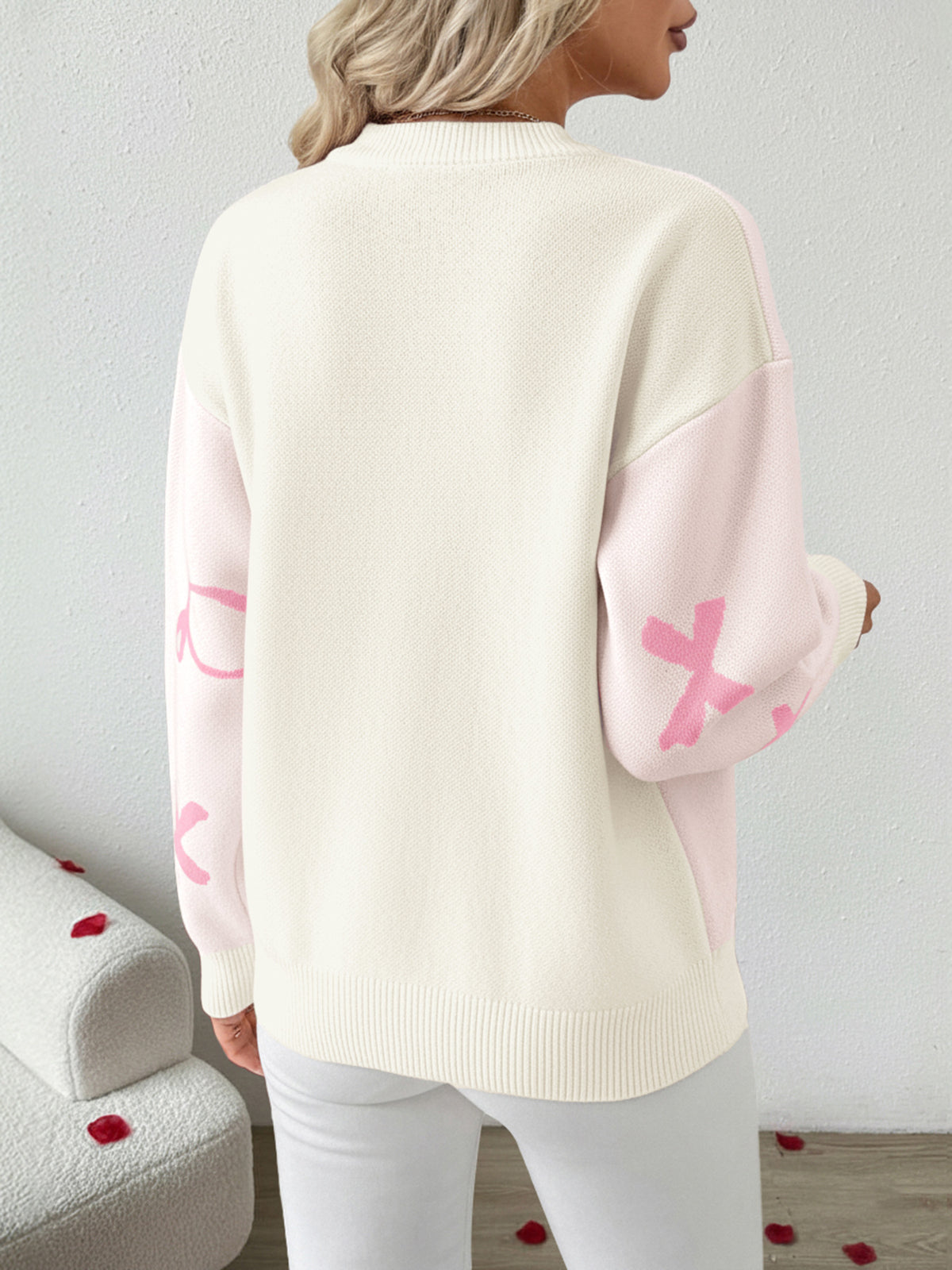 Coquette Bow Sweater Oversized Crewneck Christmas Knit