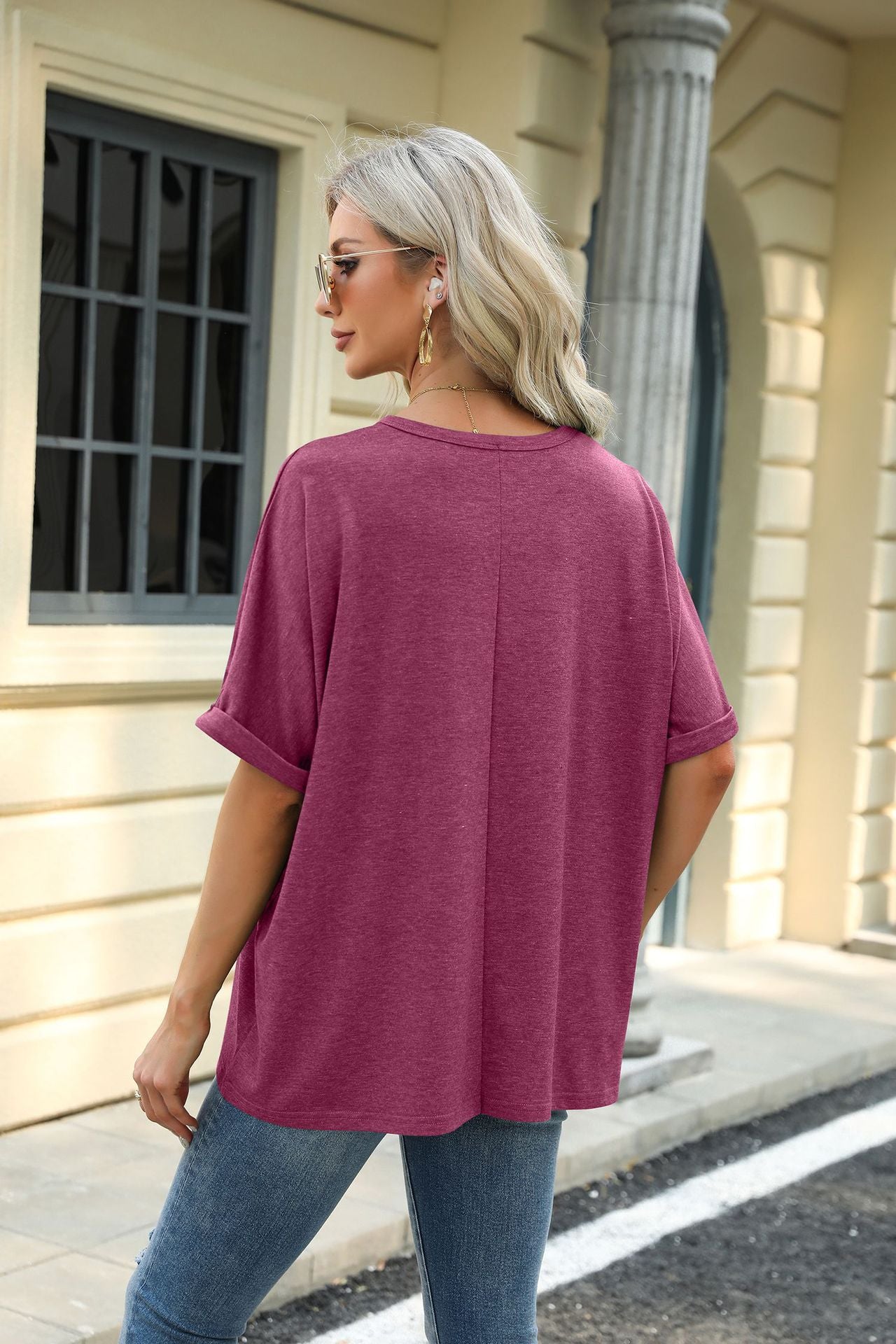 Stars Stripes Graphic Oversized Fourth of July Tee