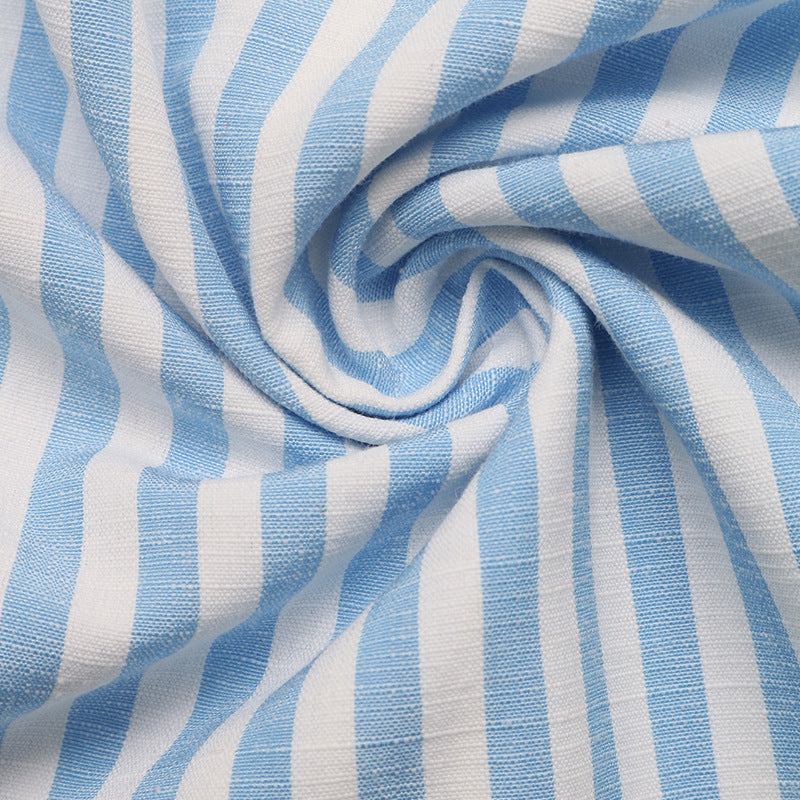 Striped  Shirt Preppy Oversized Button Front