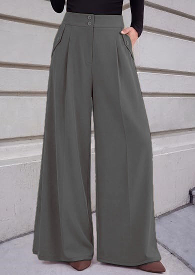 High Waist Wide Leg Dress Pants Business Casual Trousers