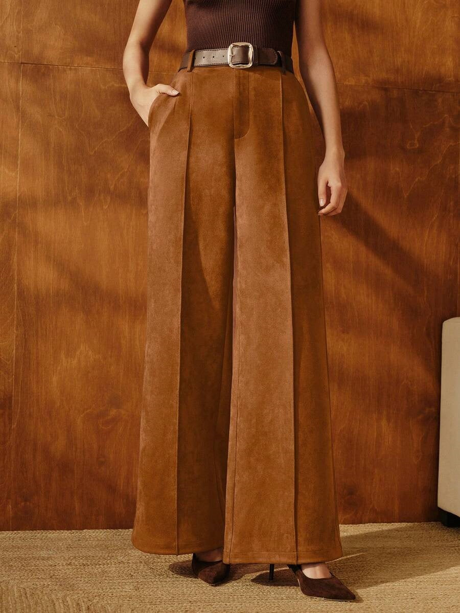 Women's High Waist Wide Leg Dress Pants Vintage Workwear