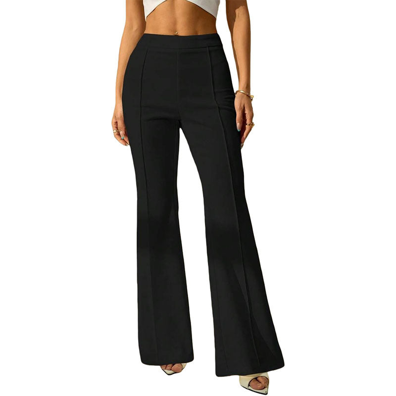 High Waisted Wide Leg Straight Pants Business Trousers