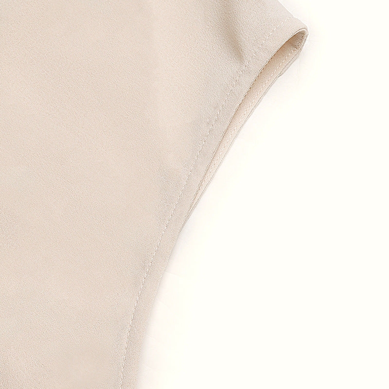 Sleeveless Bow Belt Midi Dress Elegant A-Line Summer Dress
