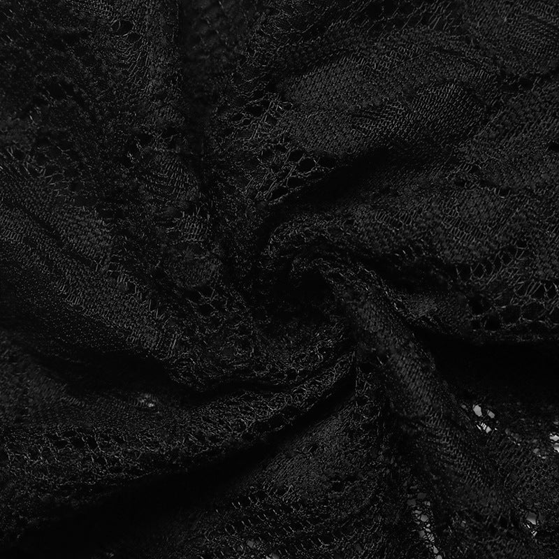 Lace Mesh Bodysuit Long Sleeve Corset Clubwear Top