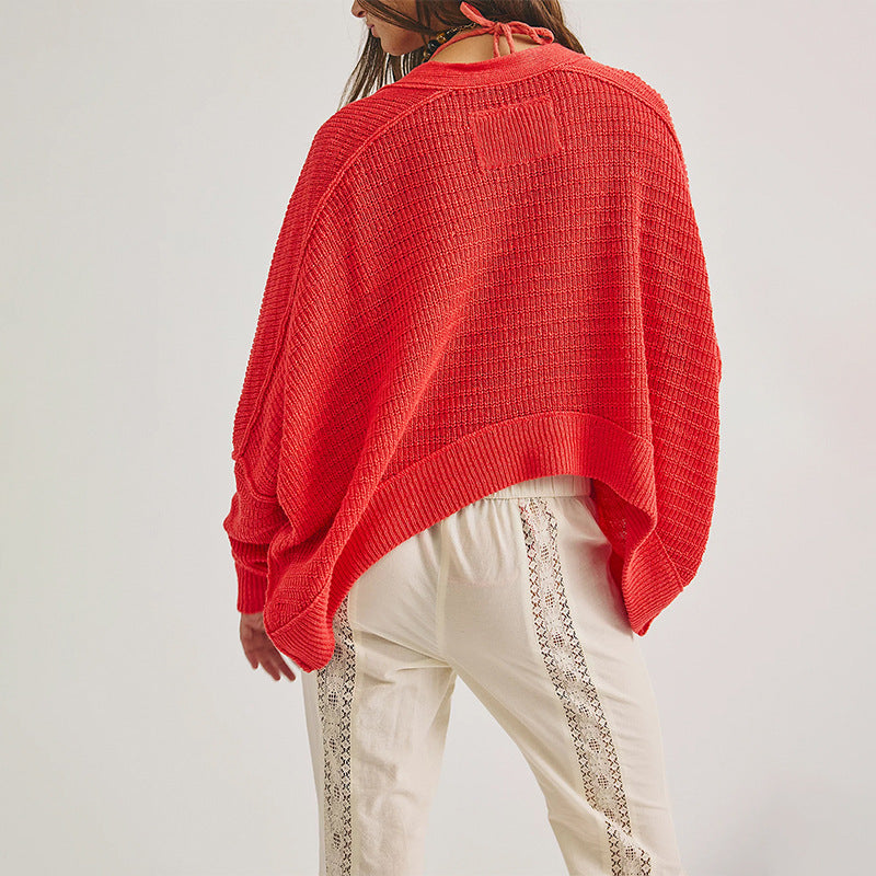 Solid Knit Cardigan Sweater Open Front Casual Long Sleeve