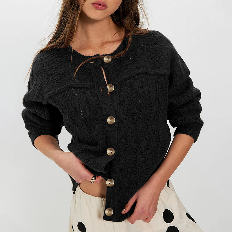 Women's Chunky Knit Button Front Cardigan Sweater