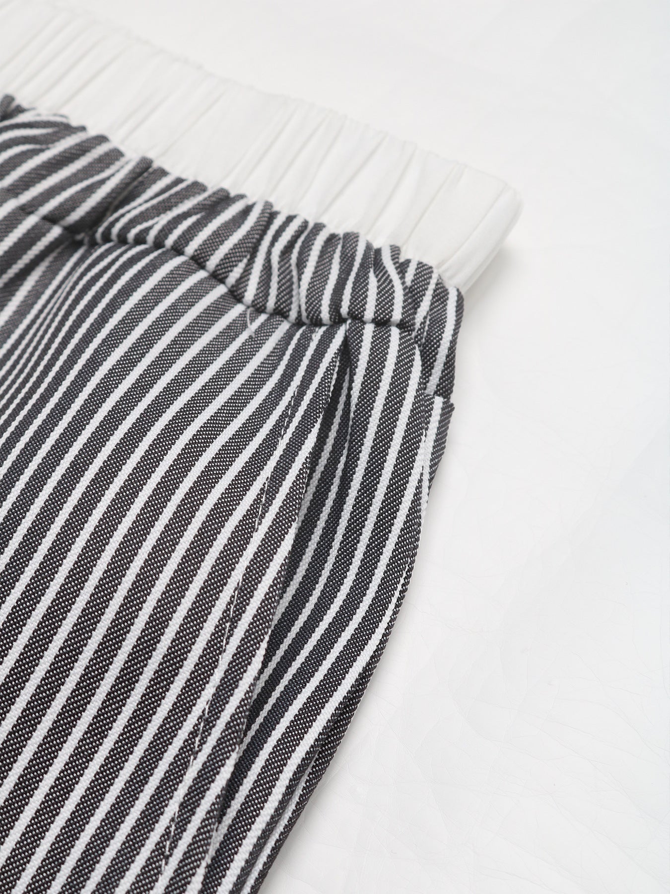 Striped Wide Leg Pants High Waist Casual Long Trousers