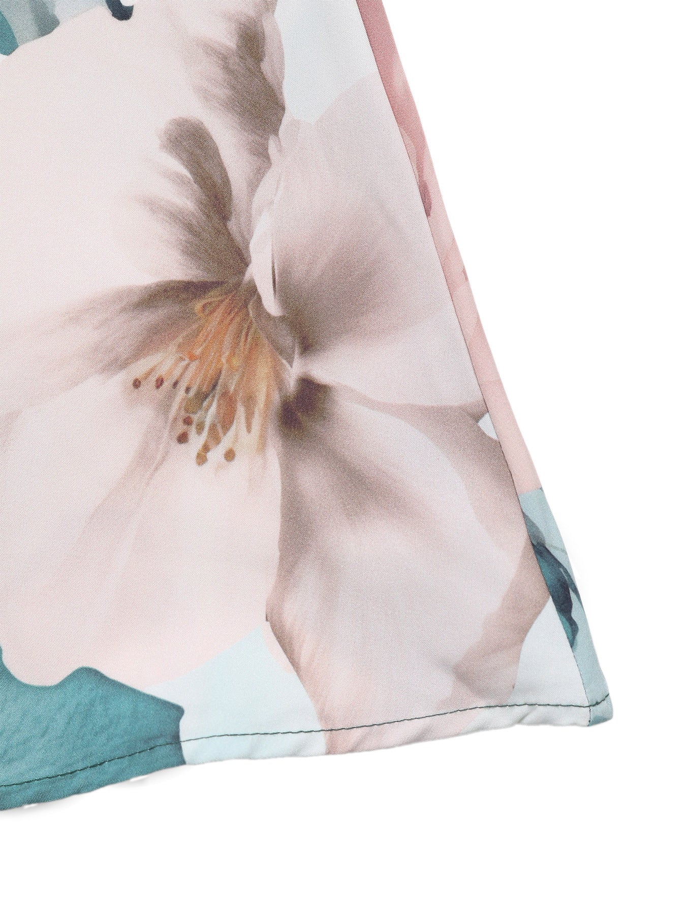 Floral Print Short Sleeve Patchwork Maxi Dress