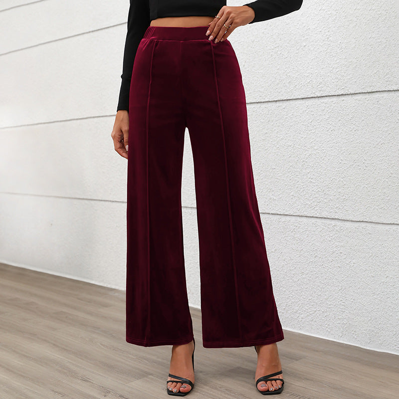 Women High Waist Loose Wide Leg Pants Casual Long Trousers