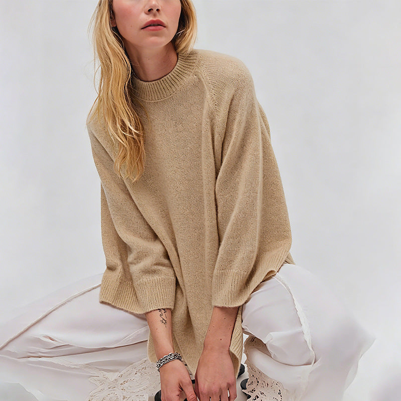 Women's Oversized Chunky Crew Neck Pullover Sweater