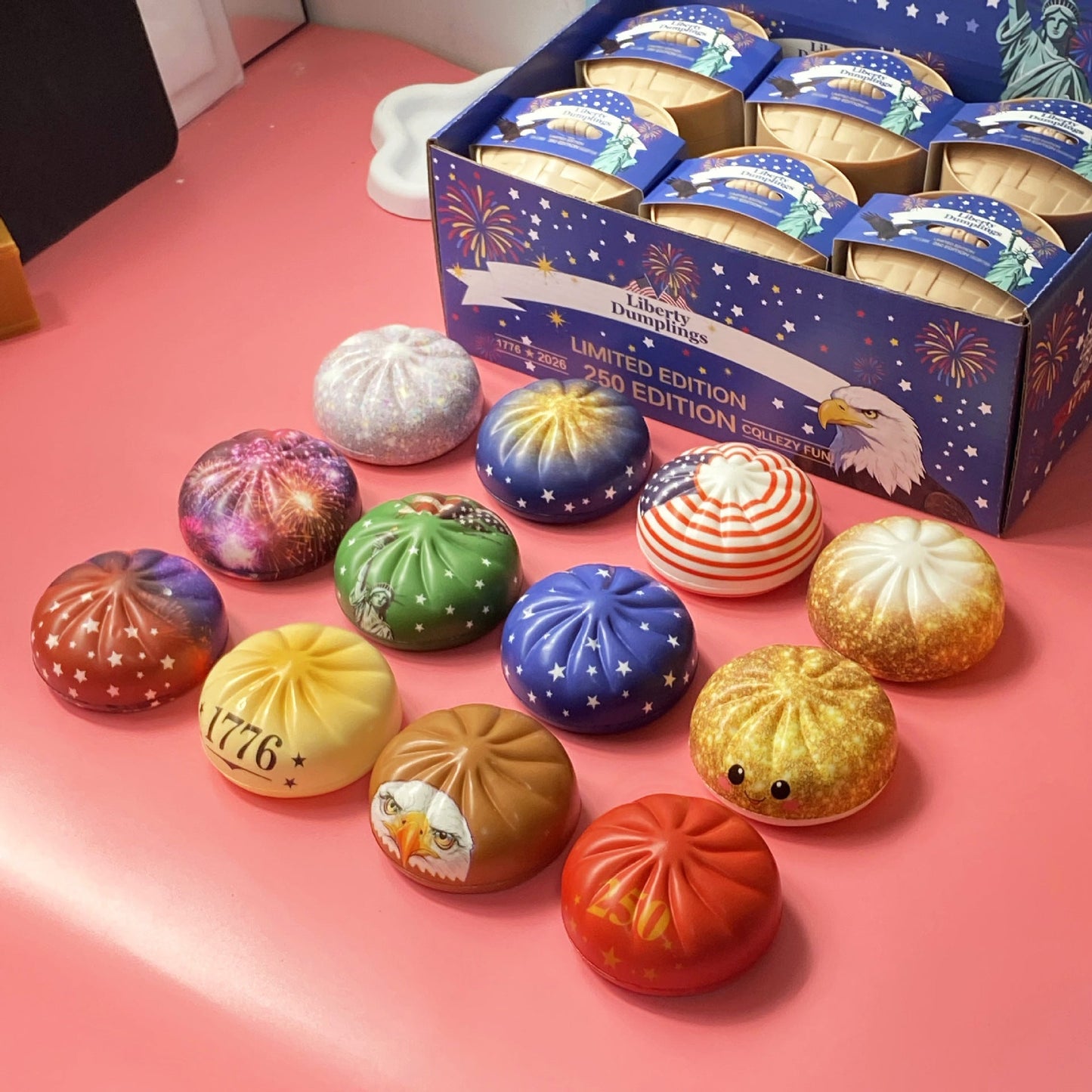 4th of July Dumpling Shape Squishy Patriotic Foam Stress Toy