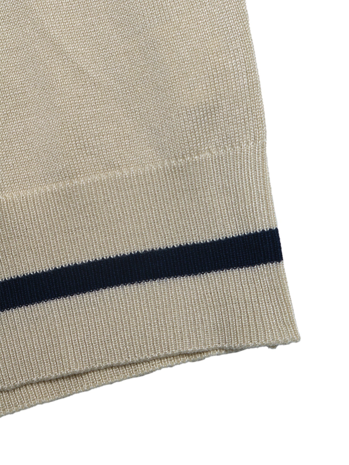 Contrast Polo Collar Knit Sweater Long Sleeve Casual Top