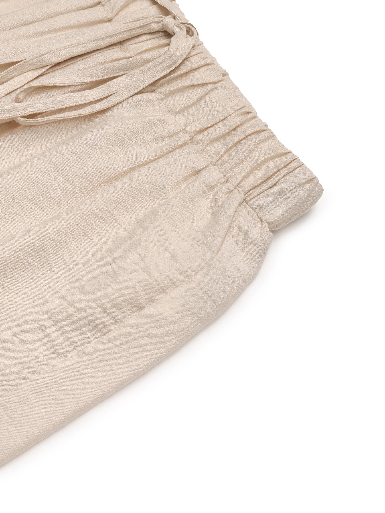 Casual Drawstring High Waist Straight Pants with Utility Pocket